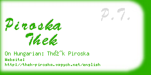 piroska thek business card